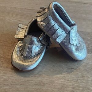 Gold Kids Moccasins